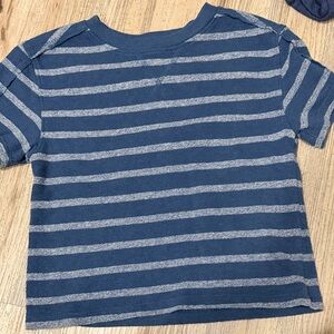 Cat & Jack Blue and Gray Striped Tee